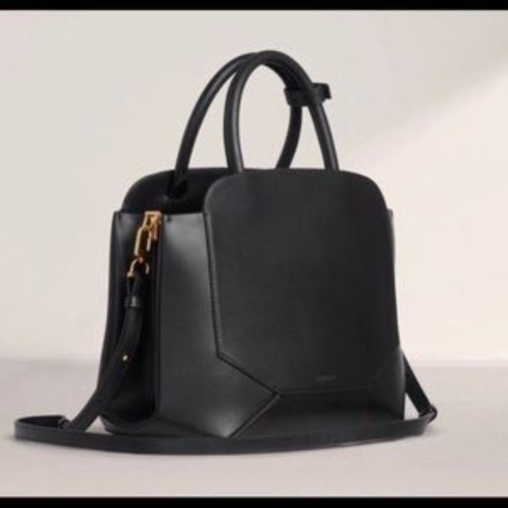 Aritzia Auxiliary Bega Black Leather Purse + Strap - Picture 2 of 7